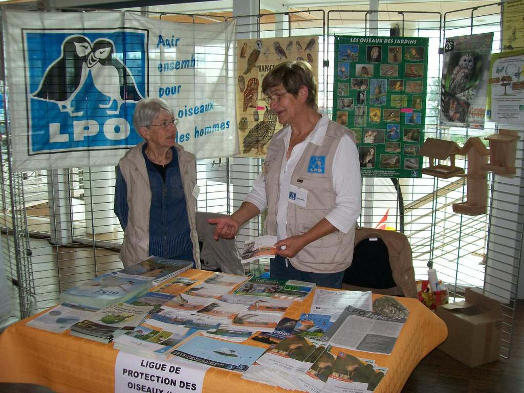 Stand de la LPO Vendée pour informer sur nos activités et nos positions