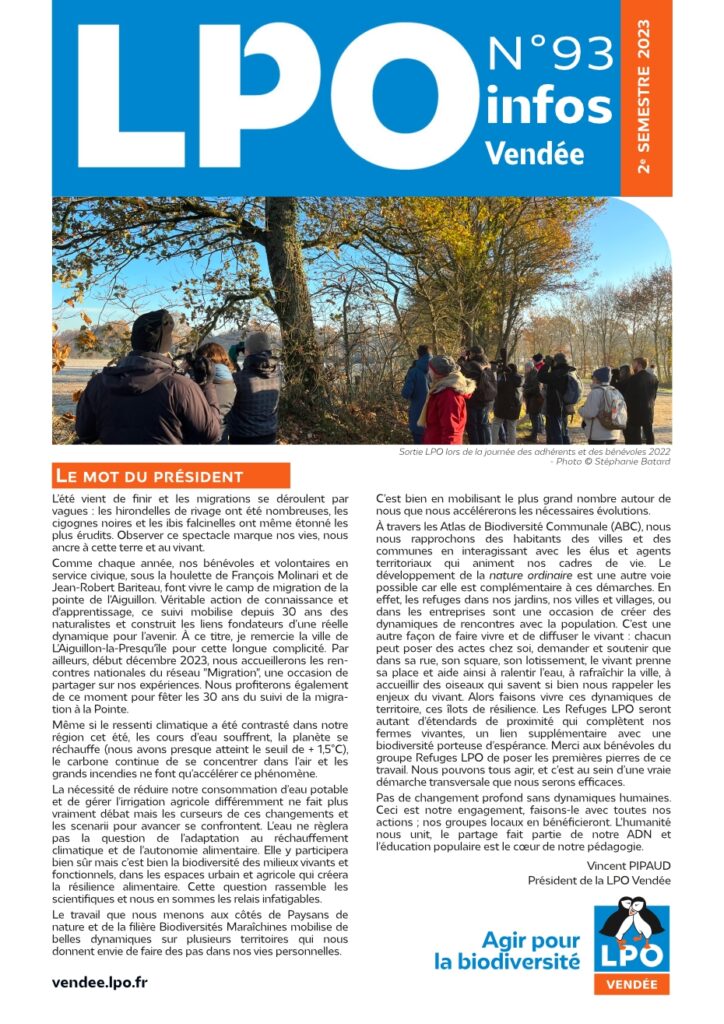 LPO infos Vendée n°93 - 2e semestre 2023